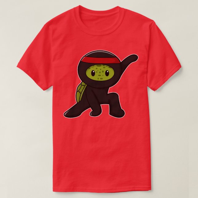 Camiseta Turtle com Shell como Ninja (Frente do Design)