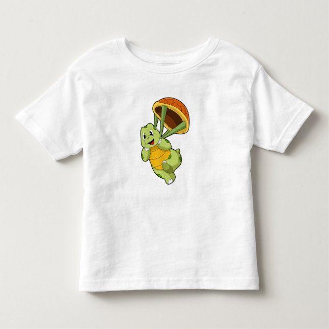 Camiseta Turtle com Shell como Skydiver (Frente)