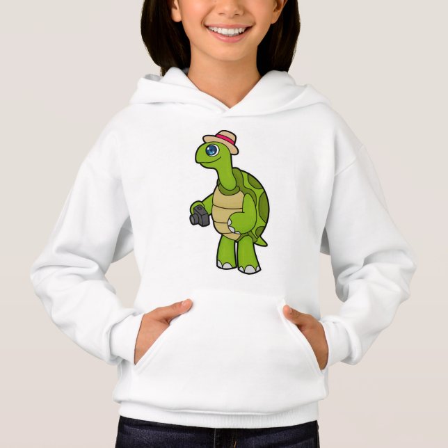 Camiseta Turtle como fotógrafo com câmera (Frente)