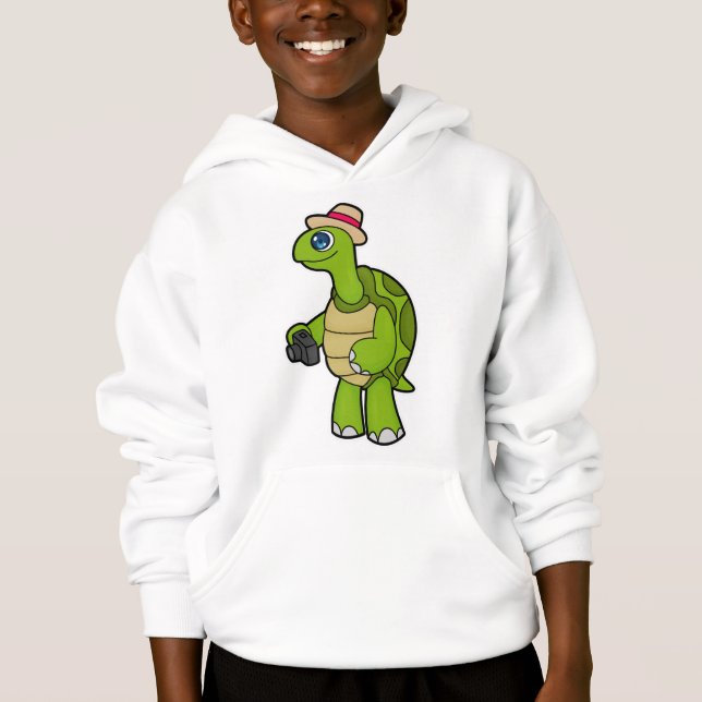 Camiseta Turtle como fotógrafo com câmera (Frente)