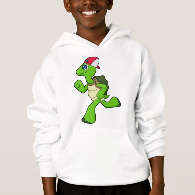 Camiseta Turtle como Runner com Boné (Frente)