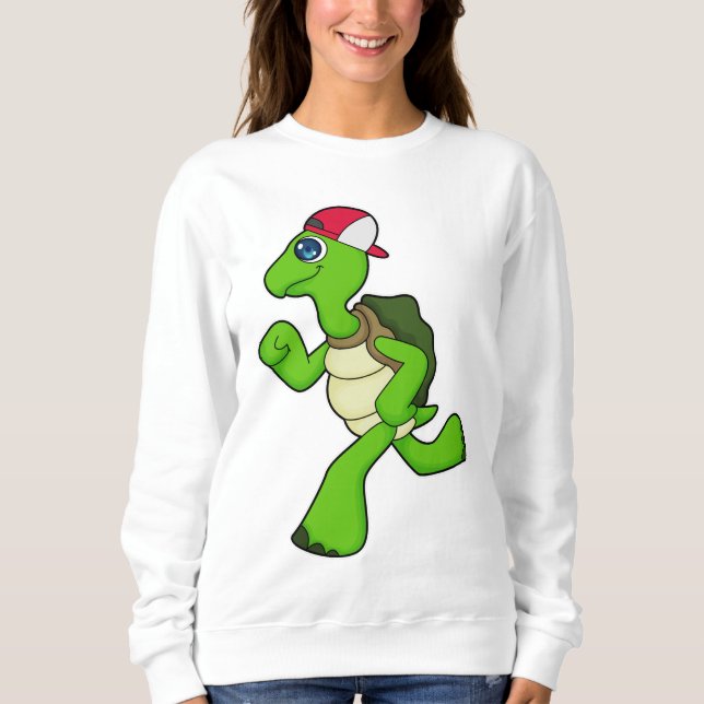 Camiseta Turtle como Runner com Boné (Frente)