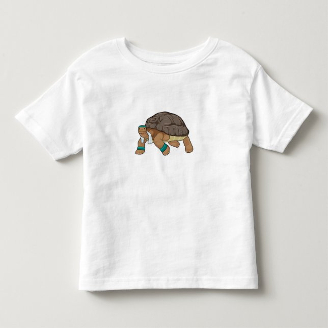 Camiseta Turtle como Runner com Toalha (Frente)