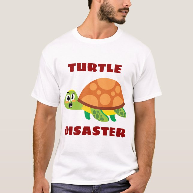 Camiseta Turtle Disaster Turtle Pun (Frente)