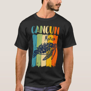 Camiseta Turtle do Mar Retro Cancun Tema Família de Amigos