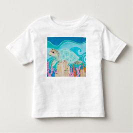 Camiseta Turtle Dot Calm - uma viagem submarina tranquila
