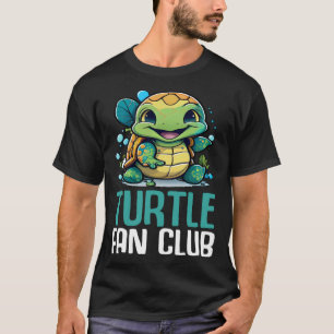 Camiseta Turtle Fan Club Tortoise Zoo Crianças Meninas 7
