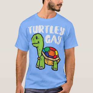 Camiseta Turtle Gay Rainbow Flag Prid Ally LGBTQ Homens LGB