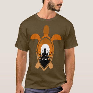 Camiseta Turtle Haunts House Preguiçoso Figurino De Hallowe