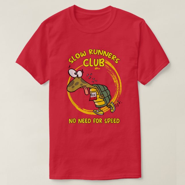 Camiseta Turtle Jogger Slow Runner Club Sem Necessidade De  (Frente do Design)