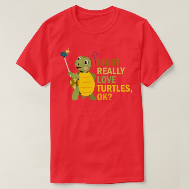 Camiseta Turtle Lover Eu Adoro Tartarugas Ok Island (Frente do Design)