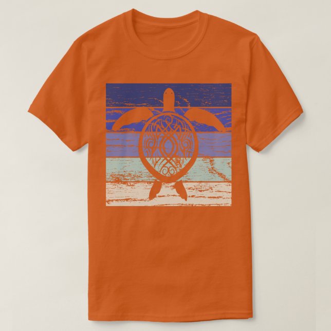 Camiseta Turtle Marine Biologist Vintage Retro 2 (Frente do Design)
