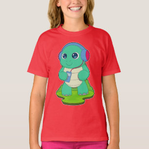 Camiseta Turtle Musical Headphone Music