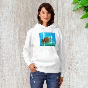Camiseta Turtle Natação Mulher Hoodie