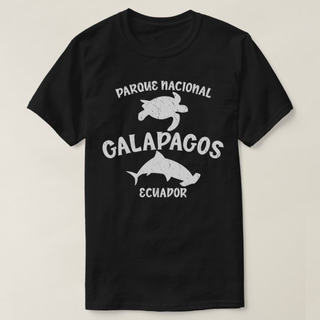 Camiseta Turtle National Park Hammerhead Shark Galápagos P (Frente do Design)