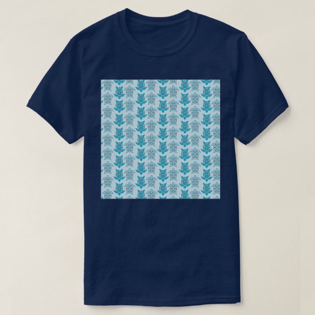 Camiseta turtle pattern stickers turtley awesome sea turtle (Frente do Design)