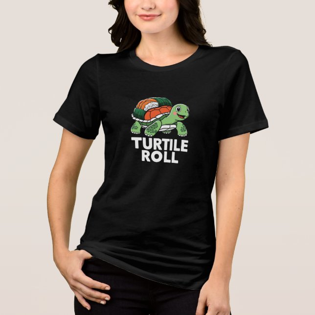 Camiseta Turtle Roll | Piada de Sushi Meme Pun (Frente)