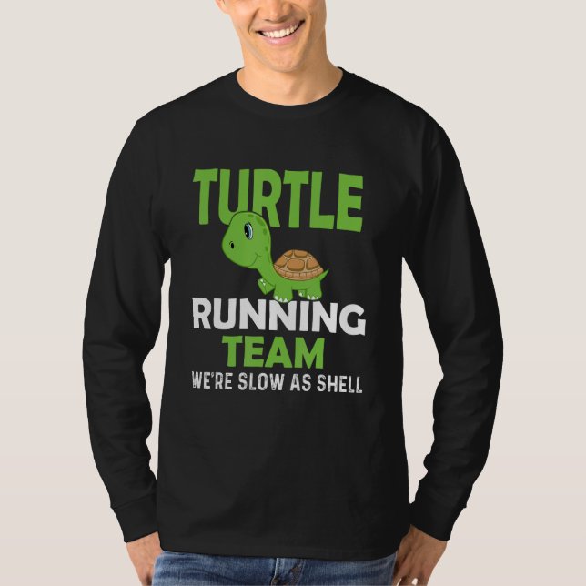 Camiseta Turtle Running Team Estamos Lentos Como Shell - Ma (Frente)
