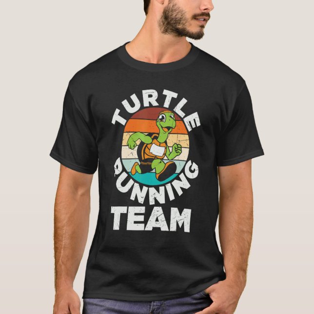 Camiseta Turtle Runtle Team Turtle Love Para Executar (Frente)