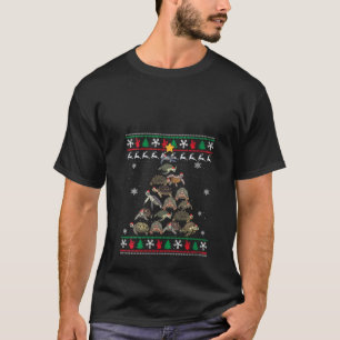 Camiseta Turtle Santa Hat Árvore de Natal Design Ugly Xmas 