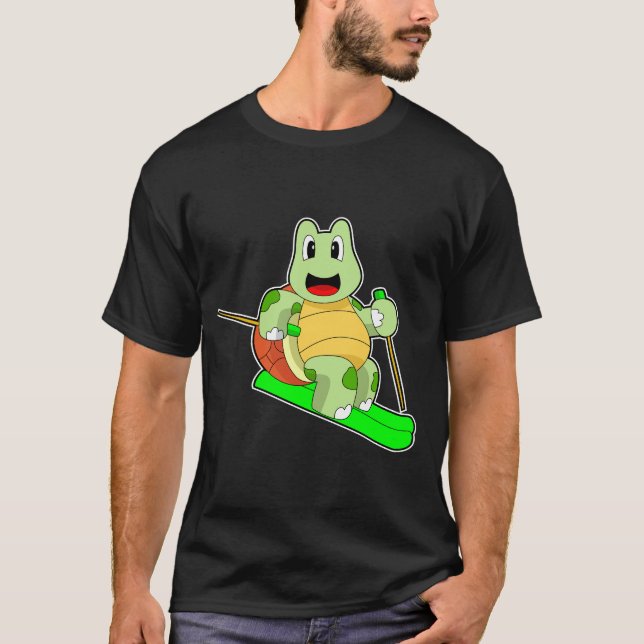 Camiseta Turtle Skier Ski (Frente)