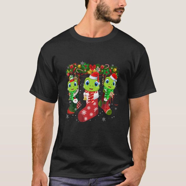 Camiseta Turtle Socks Christmas Funny Family Pajamas Christ (Frente)