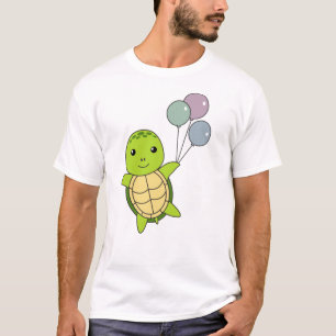Camiseta Turtle Sweet Animal Voa Balões Crianças