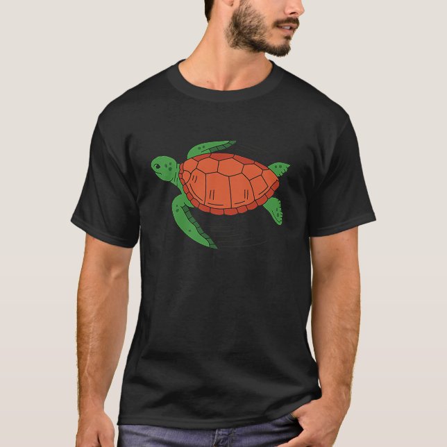 Camiseta turtle swimming (Frente)