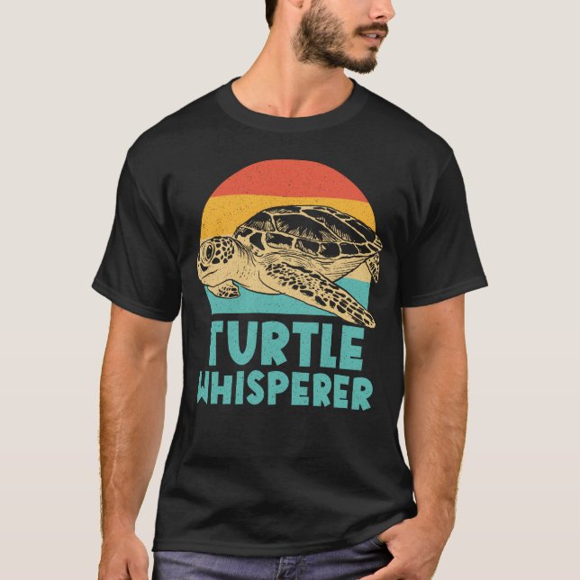 Camiseta Turtle Turtle Whisperer Retro Vintage (Frente)
