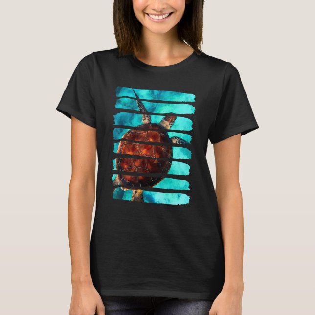 Camiseta Turtle Underwater Ocean Sea Nature Leisure Animal (Frente)