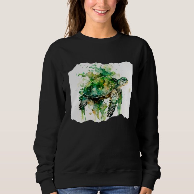 Camiseta Turtle Watercolor Artwork (Frente)