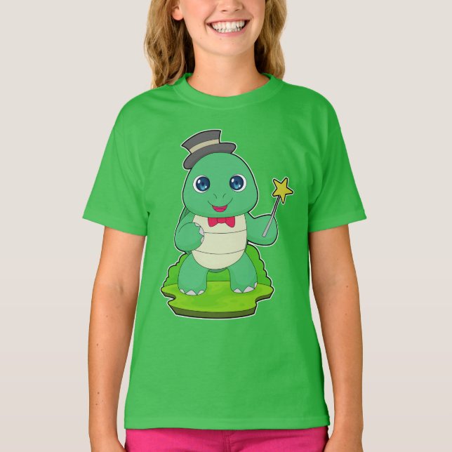 Camiseta Turtle Wizard Magic Wand (Frente)