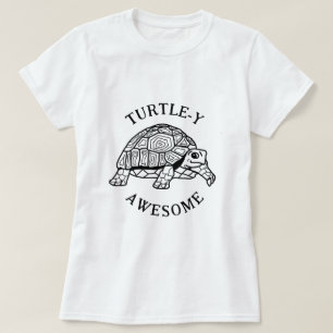 Camiseta Turtle y incrível. Um belo desenho de tartaruga. A