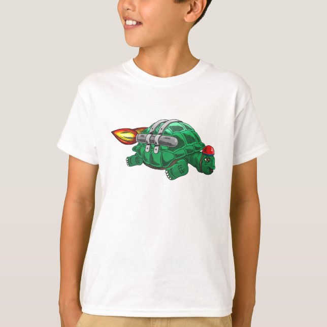 Camiseta Turtle's first jetpack ride (Frente)