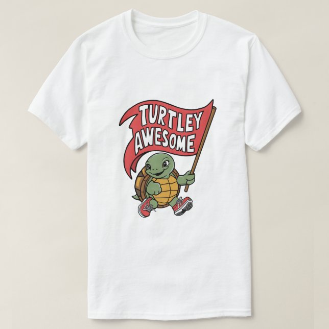 Camiseta Turtley Awincrível Flag Turtle (Frente do Design)
