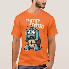 Camiseta Turtley Stress - Design de Trocadilho Engraçado