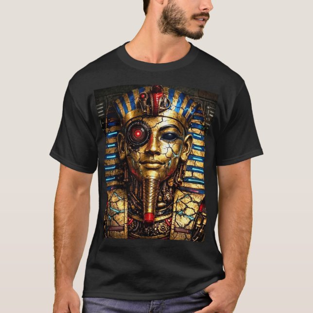 Camiseta Tutancâmon 2.0: O Rei Cibernético (Frente)