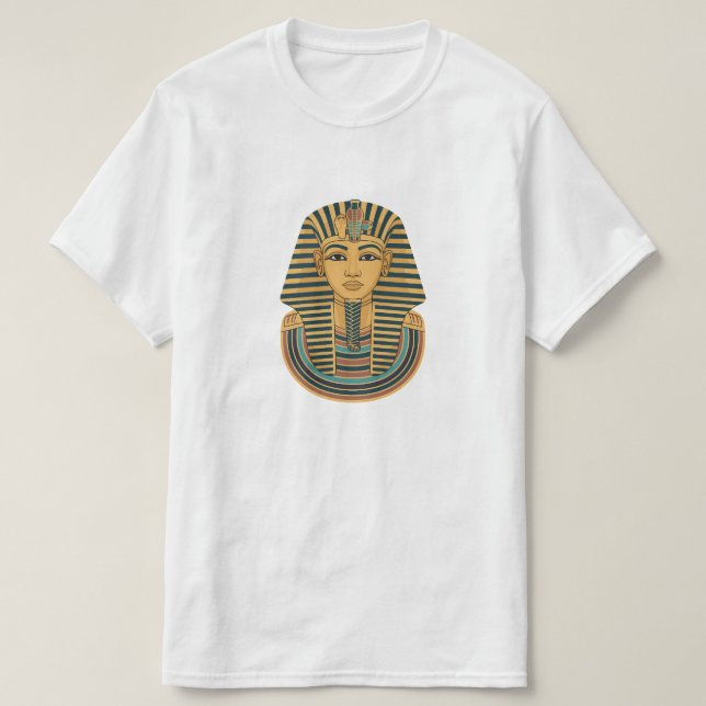 Camiseta Tutancâmon — O Ícone Dourado (Frente do Design)