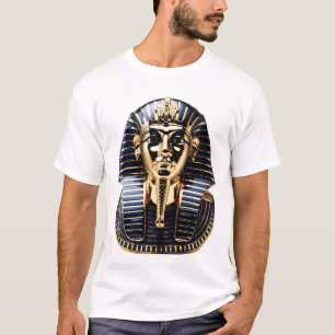 Camiseta Tutankhamun Ouro Burial Máscara - Faraó Egípcio