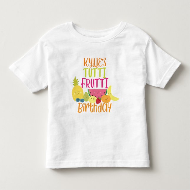 Camiseta Tutti Frutti - Festa de Brithday (Frente)