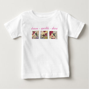 Camiseta Tutu ideal do bebê da arte do colibri do brilho d