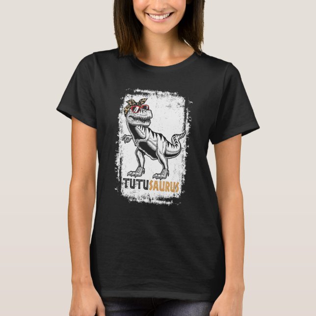 Camiseta Tutusaurus Rex Avó Dinossauro Rex Tutu Saurus Le (Frente)