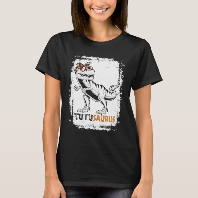 Camiseta Tutusaurus Rex Avó Dinossauro T Rex Tutu Saurus (Frente)