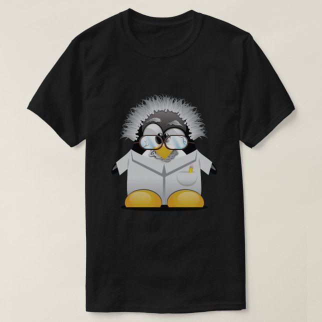 Camiseta Tux einstein (Frente do Design)