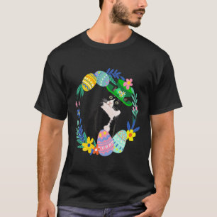 Camiseta Tuxedo Cat Easter Ovos Coelhinhos