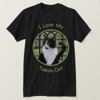 Tuxedo Cat em Pintura de Janela Arte Animal Origin