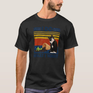 Camiseta Tuxedo Cat I Faz O Que Eu Quero