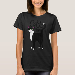 Camiseta Tuxedo Cat Mãe Para Kitten E Animal