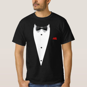 Camiseta Tuxedo com Bowtie para a véspera de Ano Novo