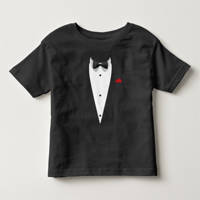 Camiseta Tuxedo com Bowtie Para Casamentos (Frente)